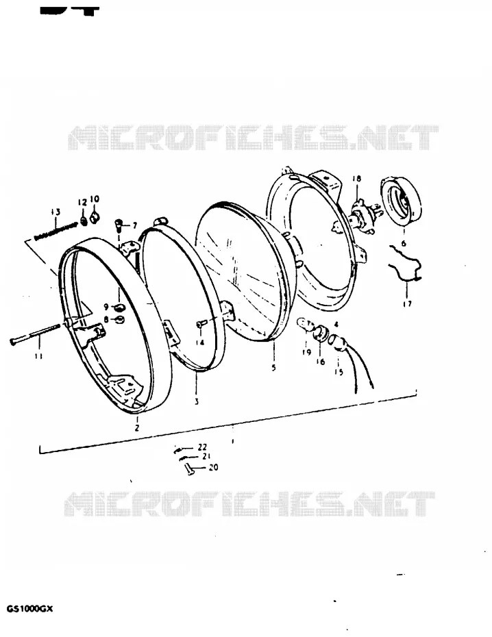 KOPLAMP (E2) Suzuki MOTO 1000 GS 1981  GS1000GX(X/T)