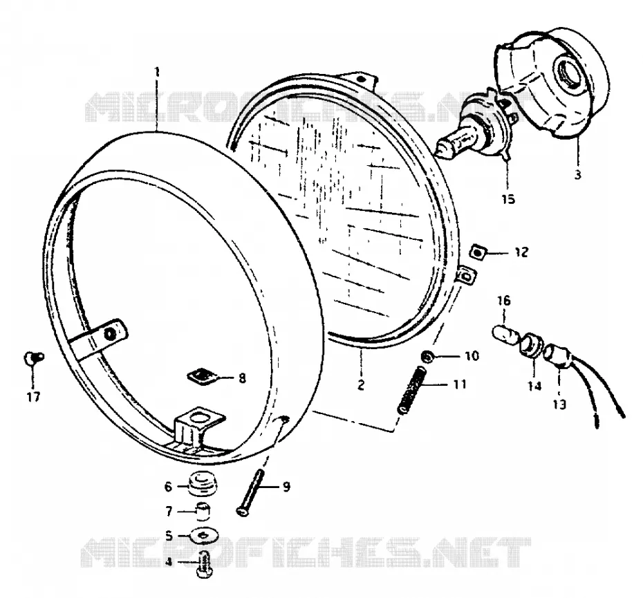 KOPLAMP (E2) Suzuki MOTO 550 GS 1982  GS550LZ