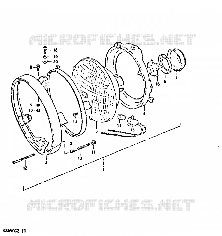 KOPLAMP (E2) Suzuki MOTO 650 GS 1999  GS650GX(X/Z)