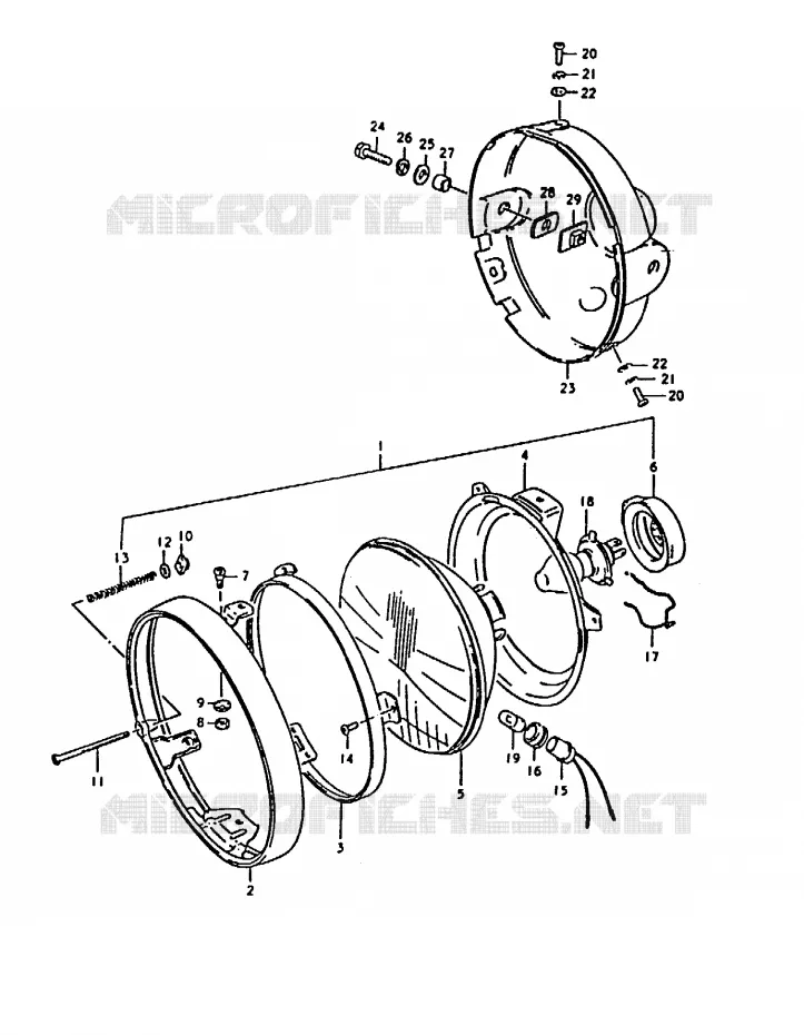 KOPLAMP (E4) Suzuki MOTO 1000 GS 1980  GS1000ET(T)