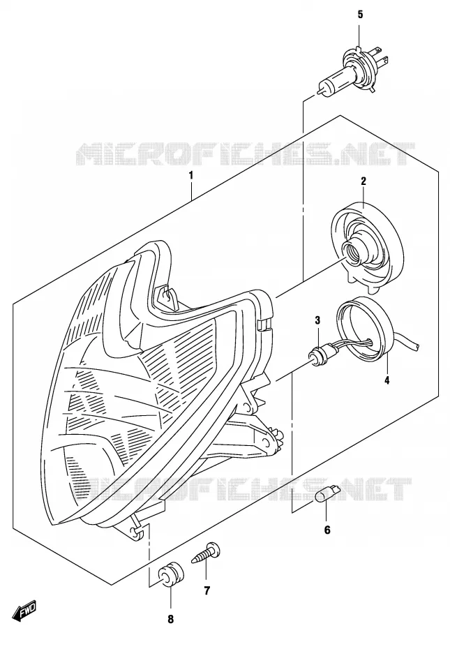 KOPLAMP (GS500FK4 P24) Suzuki MOTO 500 GS-F 2004  GS500FK4(P19)
