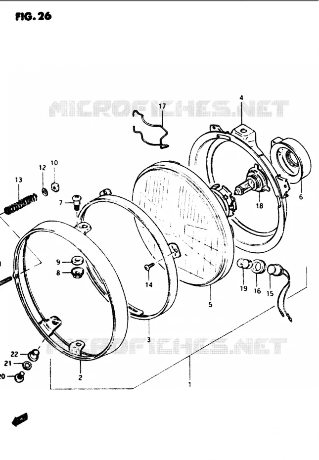 KOPLAMP Suzuki MOTO 1100 GS-G 1986  GS1100GG(E/F/G)