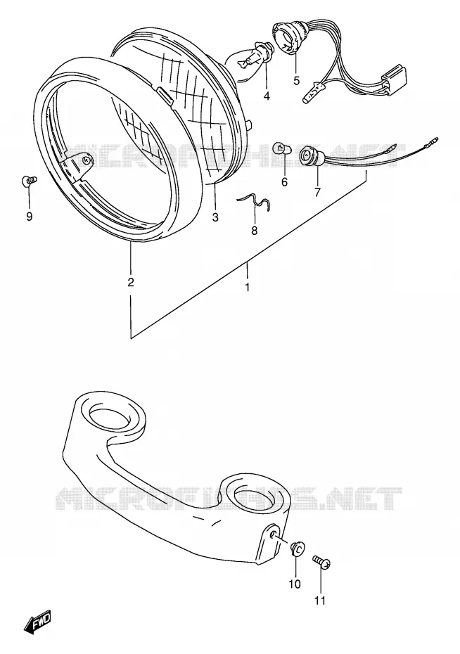 KOPLAMP Suzuki MOTO 125 GN 1991  GN125M(E1)