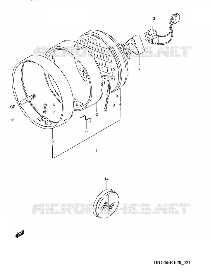 KOPLAMP Suzuki MOTO 125 GN 1994  GN125ER(E28)