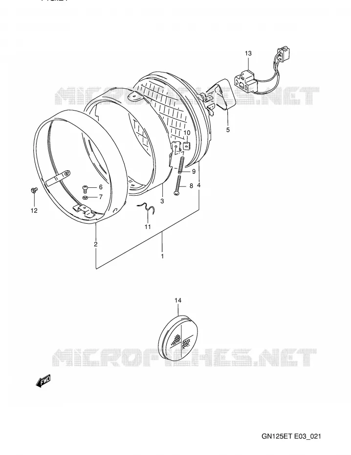 KOPLAMP Suzuki MOTO 125 GN 1995  GN125ES(E3)