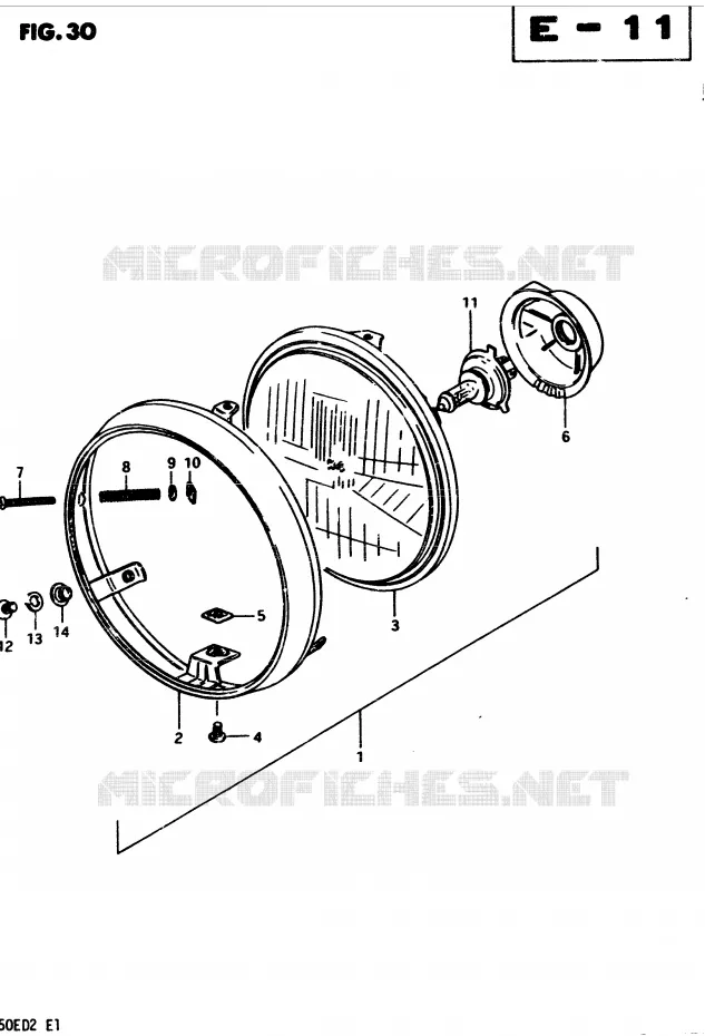 KOPLAMP Suzuki MOTO 450 GS 1982  GS450Z(2/Z/D)