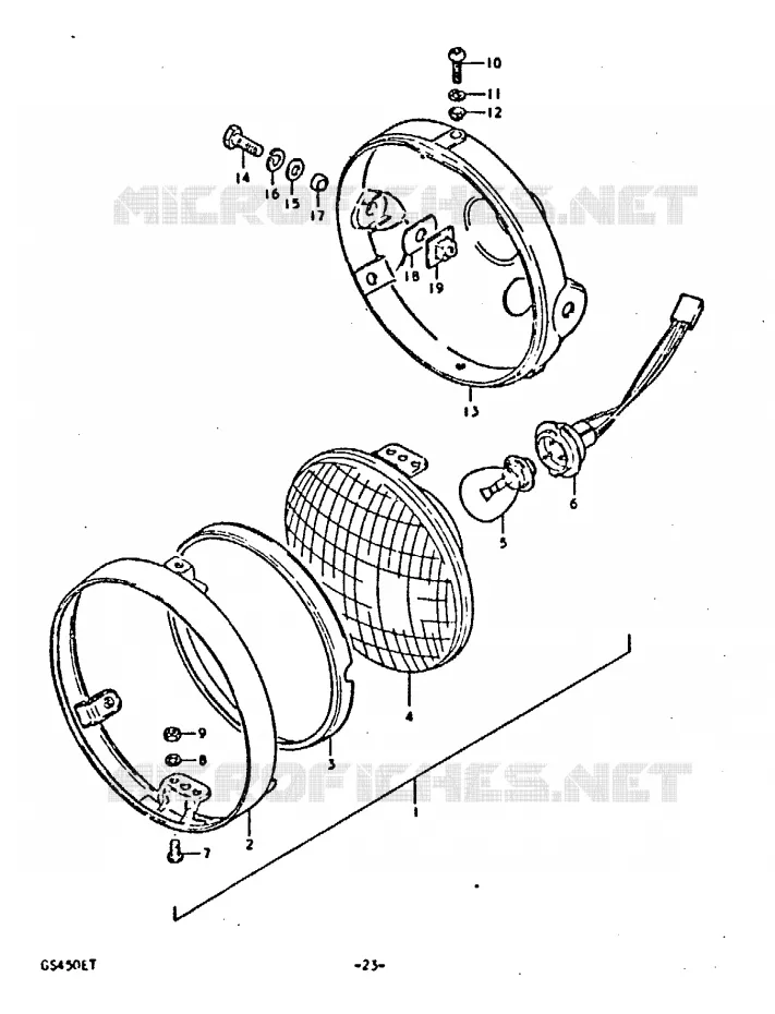 KOPLAMP Suzuki MOTO 450 GS 1996  GS450T(T)