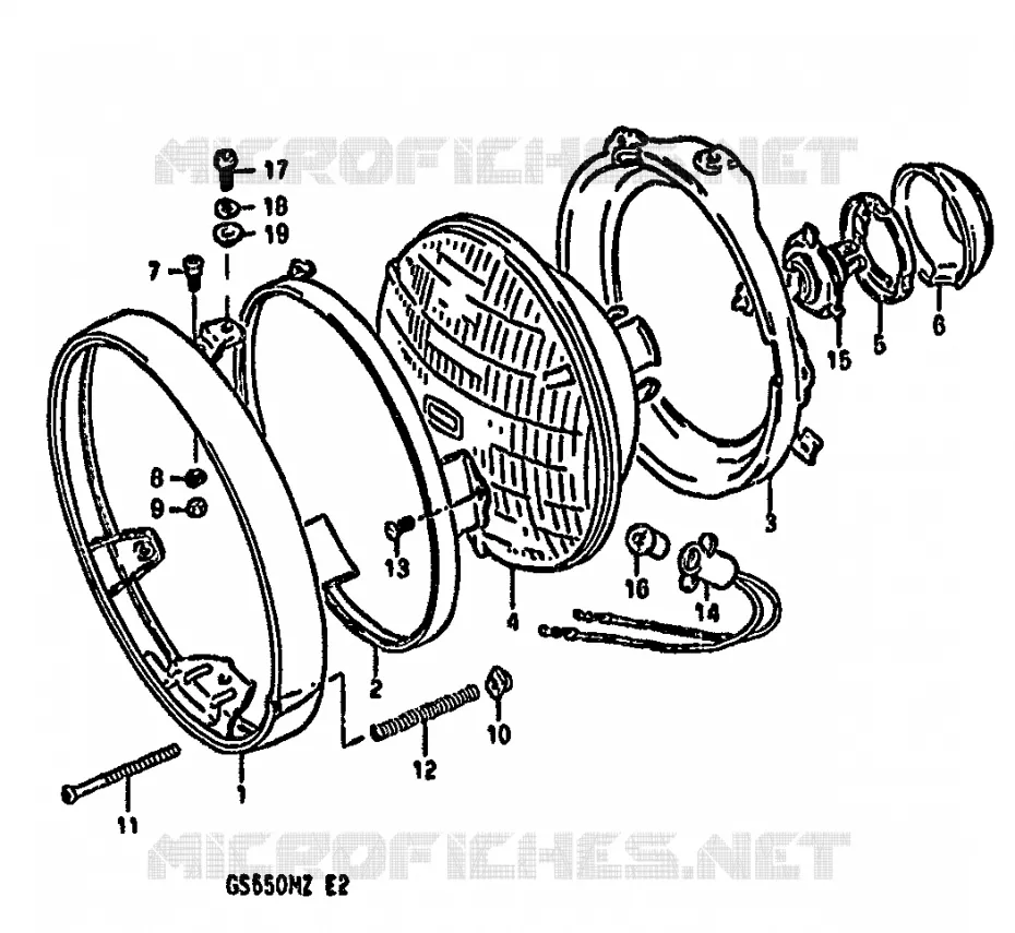 KOPLAMP Suzuki MOTO 550 GS 1982  GS550MZ(X/Z)