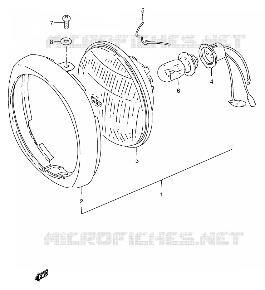 KOPLAMP Suzuki SCOOTER 50 FZ 1989  FZ50K(E1)