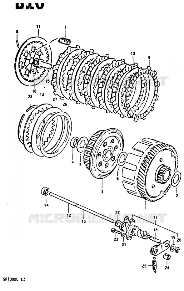 KOPPELING Suzuki MOTO 100 GP 1983  GP100UD(X/D/L)