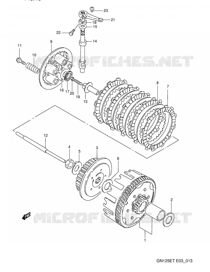 KOPPELING Suzuki MOTO 125 GN 1991  GN125EM(E3)