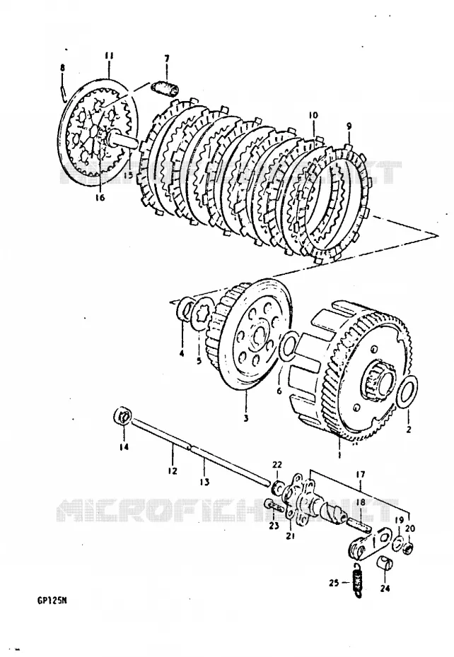 KOPPELING Suzuki MOTO 125 GP 1992  GP125UN(C/N)