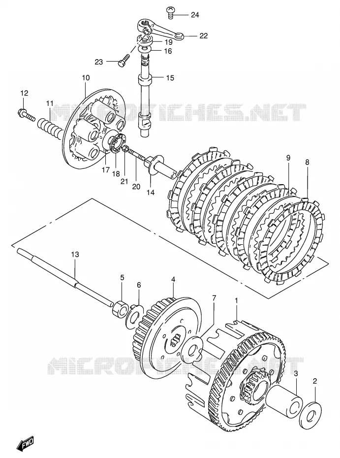 KOPPELING Suzuki MOTO 125 GS 1990  GS125ESL(E1)
