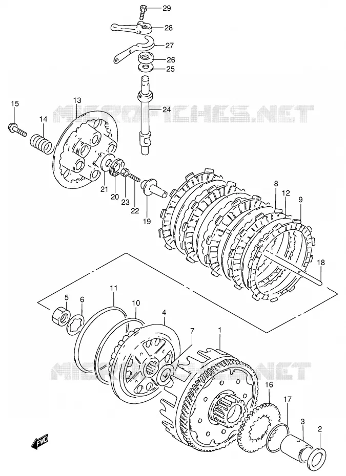 KOPPELING Suzuki MOTO 250 GN 1994  GN250R(E2)