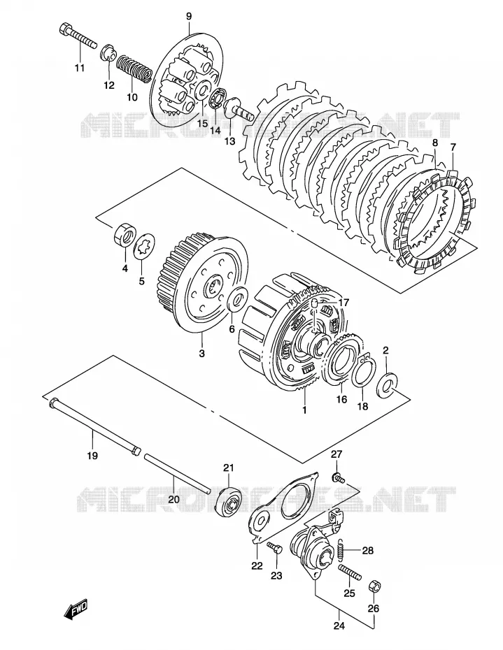 KOPPELING Suzuki MOTO 500 GS-E 2004  GS500UK4(P19)