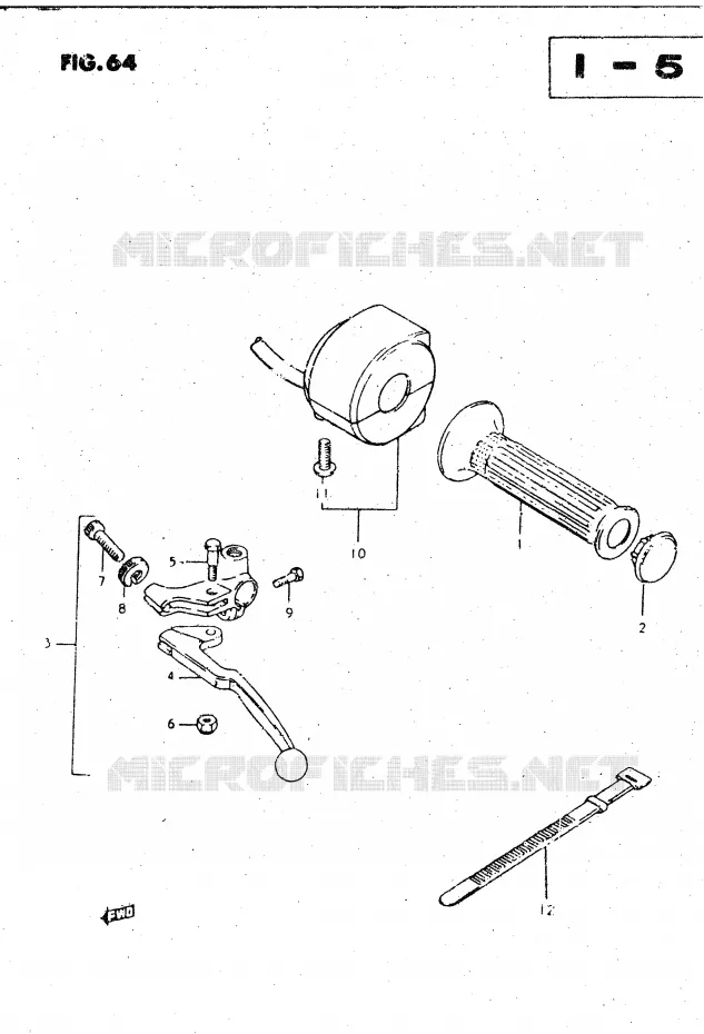 LINKER HANDGREEP (MODELE T, X) Suzuki MOTO 450 GS-L 1996  GS450LT(E2)