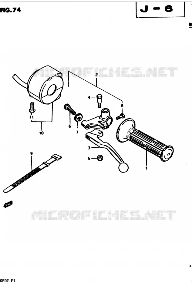 LINKER HANDGREEP (MODELE Z) Suzuki MOTO 450 GS-S 1983  GS450SD(2/Z/D)