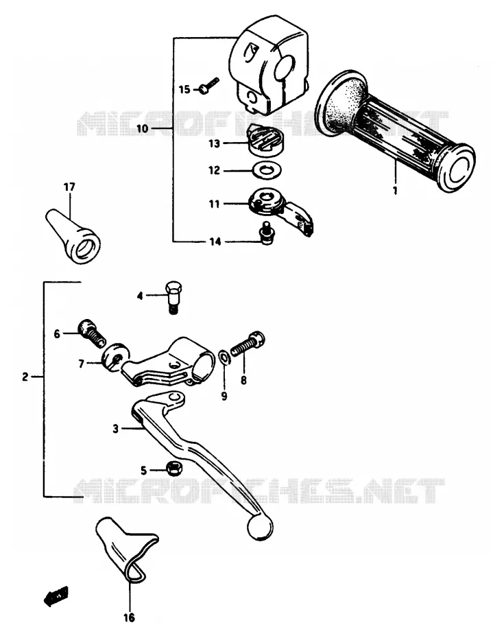 LINKER HANDGREEP Suzuki MOTO 1150 GS 1985  GS1150EFF(E/F/G)