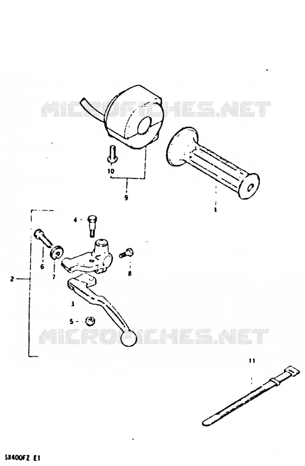 LINKER HANDGREEP Suzuki MOTO 400 GSX 1981  GSX400FX(X/Z)