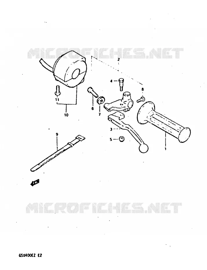 LINKER HANDGREEP Suzuki MOTO 400 GSX 1982  GSX400SZ