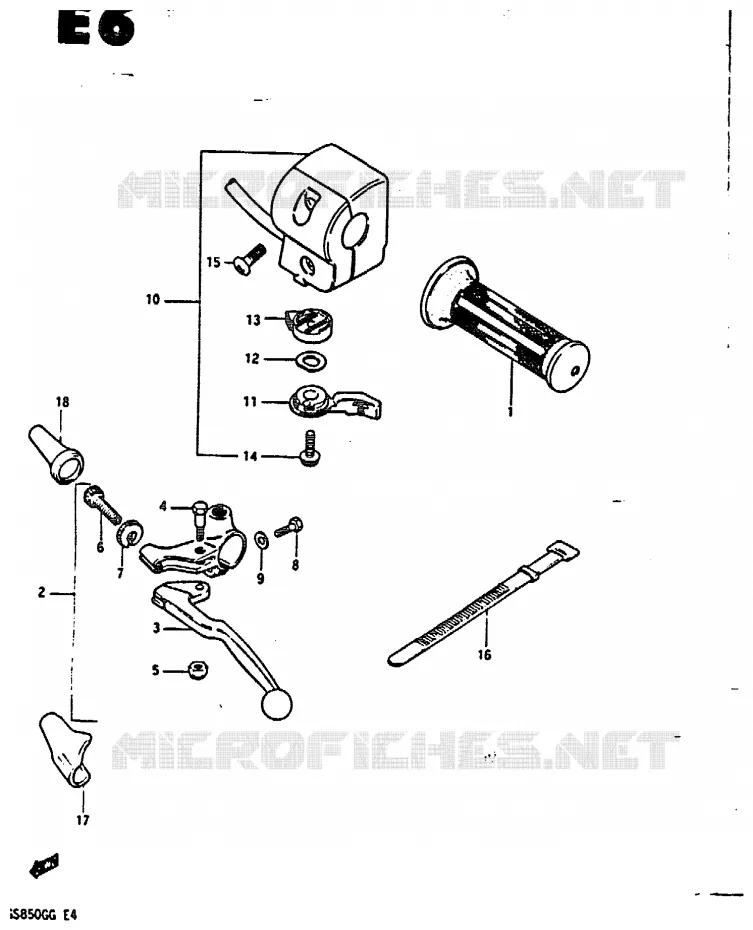 LINKER HANDGREEP Suzuki MOTO 850 GS 1984  GS850GE(E4)