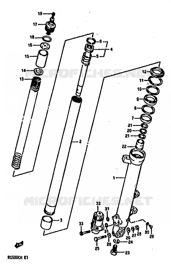 LINKS SCHOKDEMPER Suzuki MOTO 500 RG 1986  RG500G(E1)