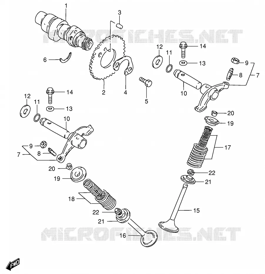 NOKKENAS - VALVES (MODELE F/K/L/M/R) Suzuki MOTO 125 GS 1990  GS125ESL(E1)