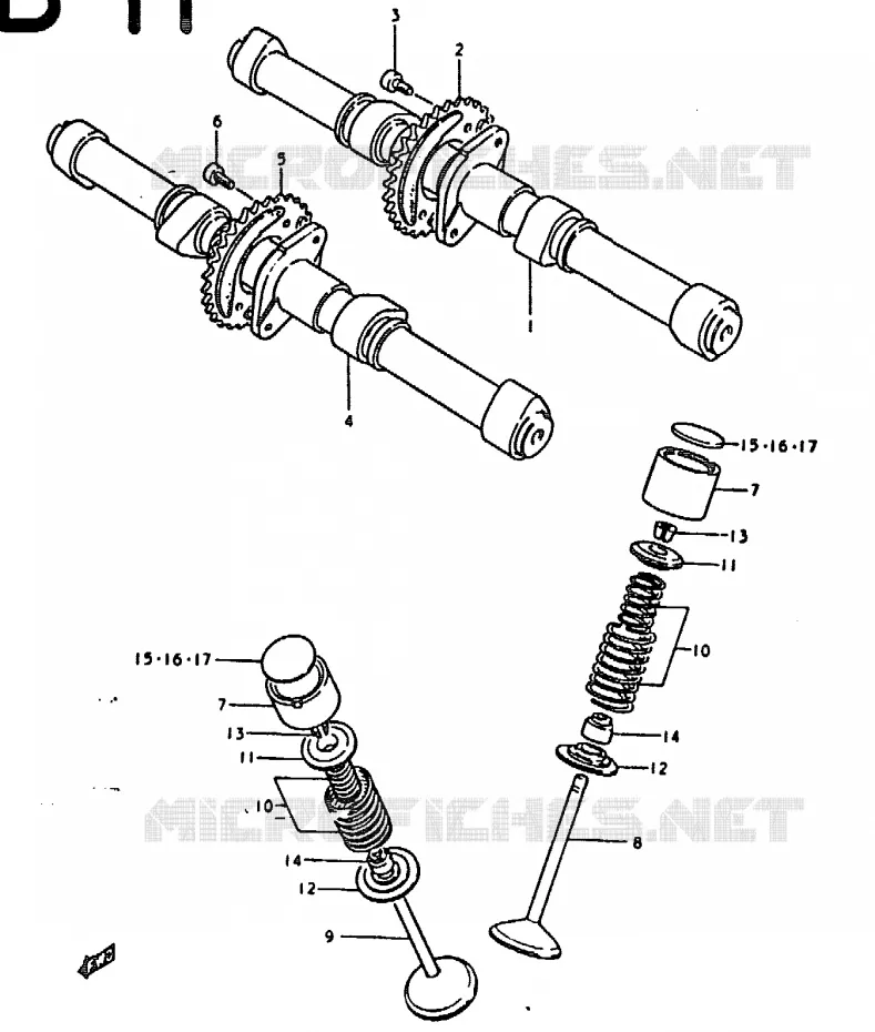 NOKKENAS - VALVES Suzuki MOTO 1000 GS 1978  GS1000HC(C/N)