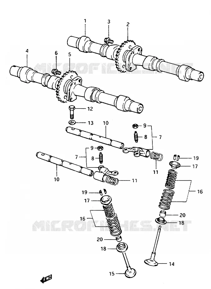 NOKKENAS - VALVES Suzuki MOTO 1150 GS 1986  GS1150EFG(E/F/G)