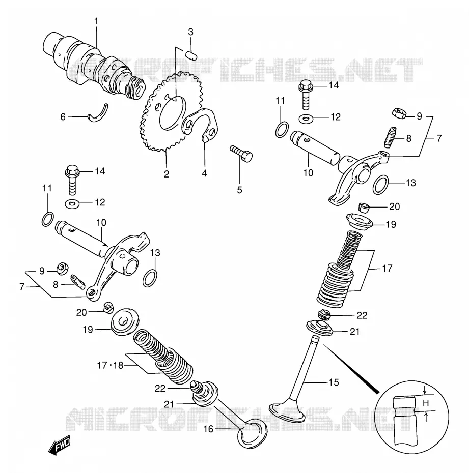 NOKKENAS - VALVES Suzuki MOTO 125 GN 1991  GN125M(E1)