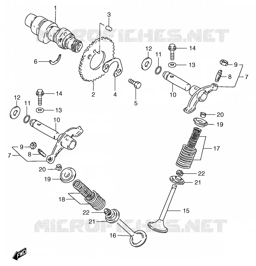 NOKKENAS - VALVES Suzuki MOTO 125 GS 2000  GS125ESY(E71)
