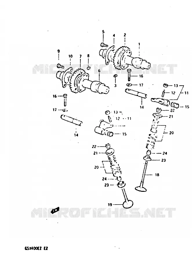 NOKKENAS - VALVES Suzuki MOTO 400 GSX 1982  GSX400SZ