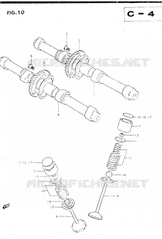 NOKKENAS - VALVES Suzuki MOTO 500 GS-E 1982  GS500EZ(Z/D)