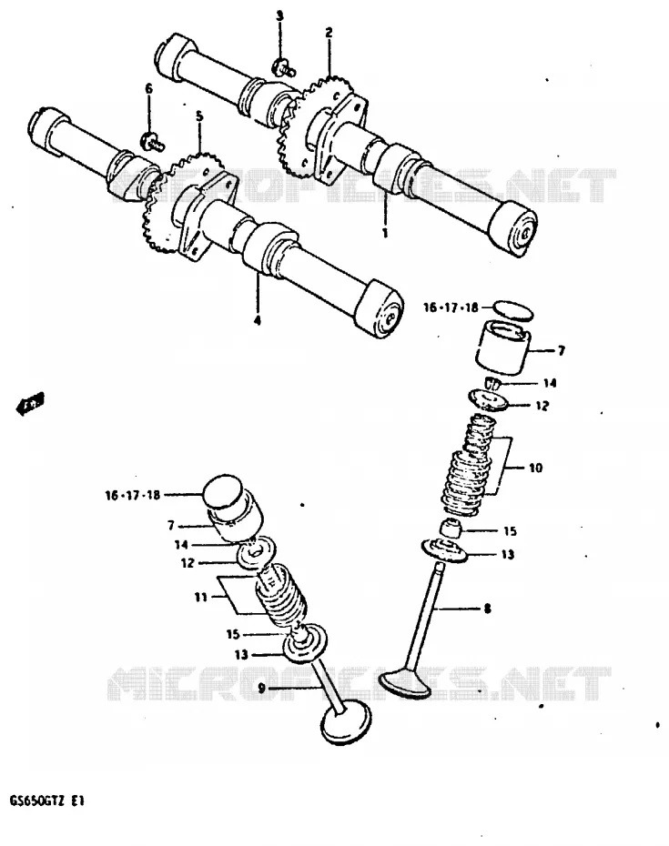 NOKKENAS - VALVES Suzuki MOTO 650 GS 1999  GS650GTX(X/Z)