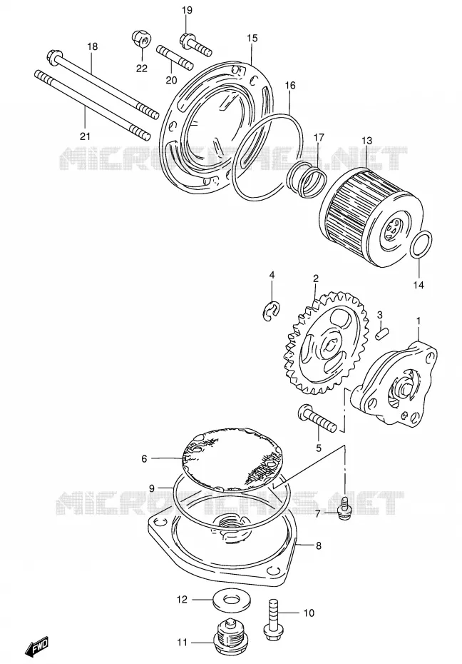 OLIEPOMP Suzuki MOTO 125 GS 1982  GS125EZ(E1)