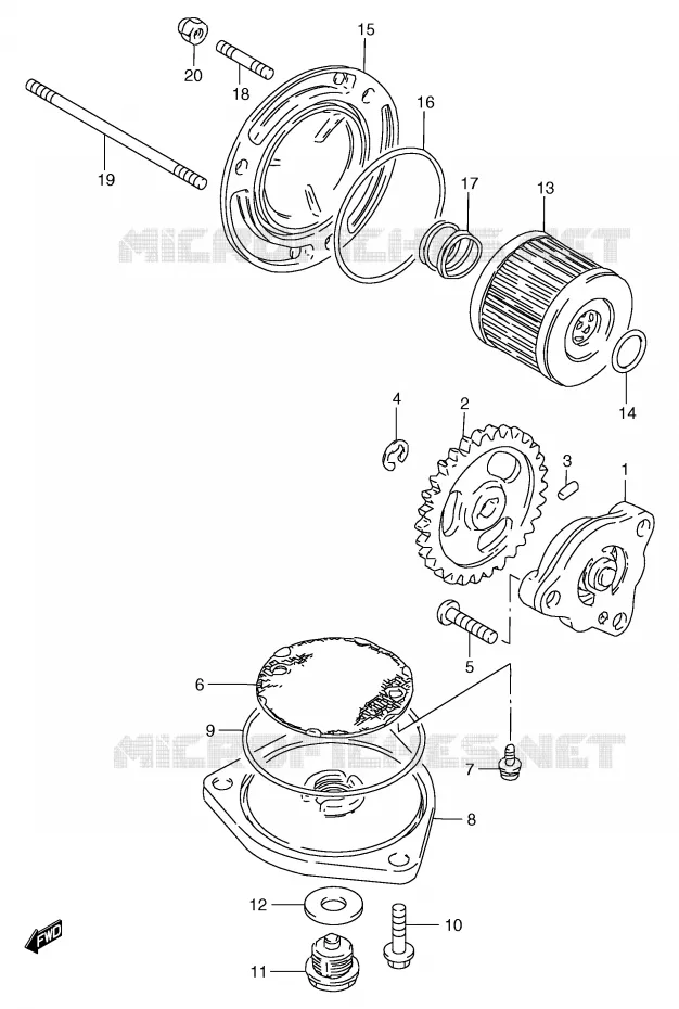 OLIEPOMP Suzuki MOTO 125 GS 2000  GS125UY(E71)