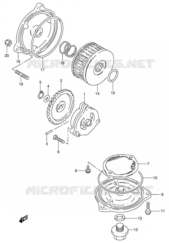 OLIEPOMP Suzuki MOTO 250 GN 1988  GN250J(E2)