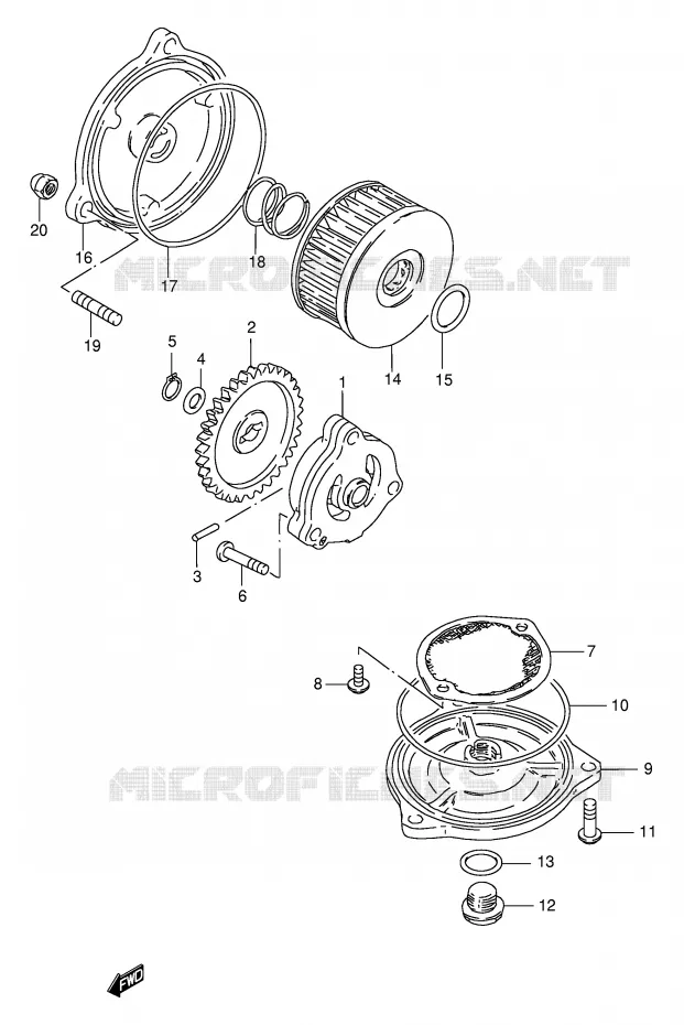 OLIEPOMP Suzuki MOTO 250 GN 2001  GN250K1(E2)