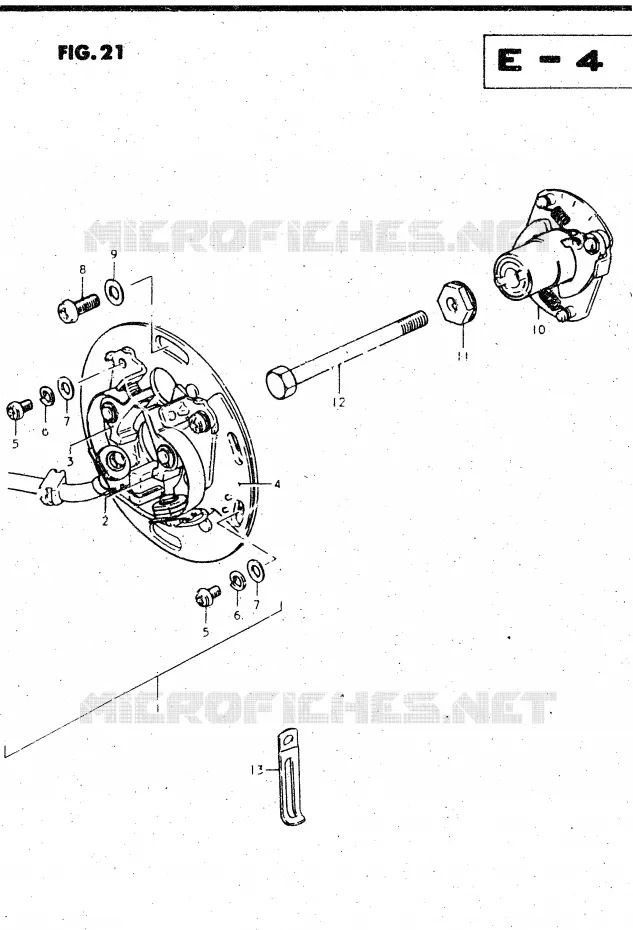 ONTSTEKING (MODELE T) Suzuki MOTO 450 GS-L 1999  GS450LX(E2)
