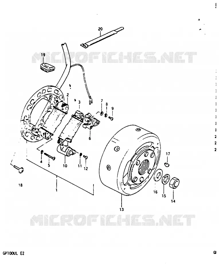 ONTSTEKING Suzuki MOTO 100 GP 1990  GP100UL(X/D/L)