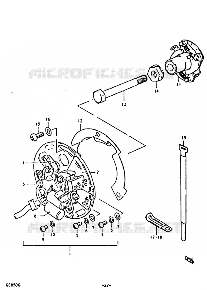 ONTSTEKING Suzuki MOTO 850 GS 1986  GS850G