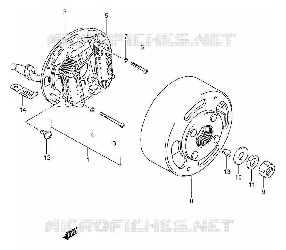 ONTSTEKING Suzuki SCOOTER 50 FZ 1990  FZ50L(E1)