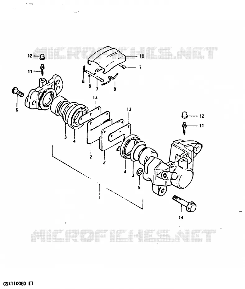 REAR CALIPER Suzuki MOTO 1100 GSX-E 1982  GSX1100EZ(Z/D)