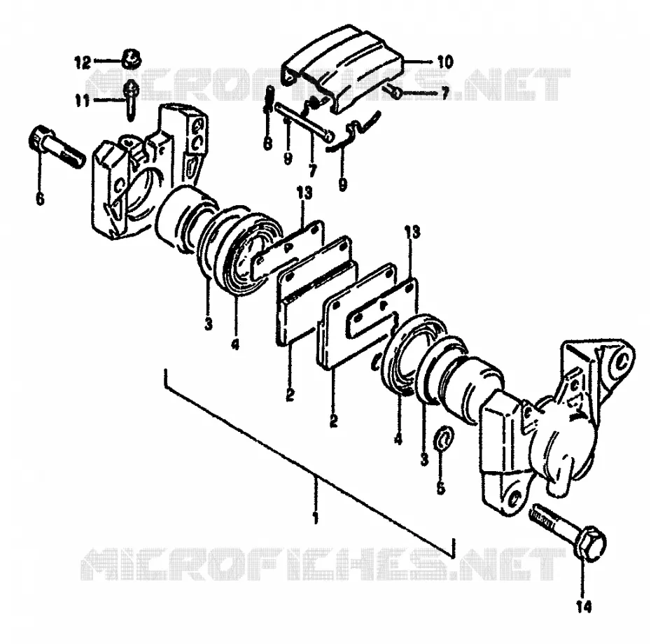 REAR CALIPER Suzuki MOTO 550 GS 1982  GS550MZ(X/Z)