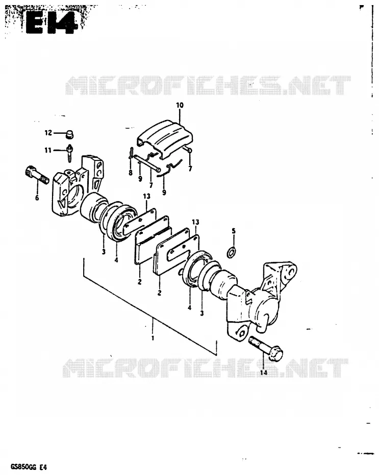 REAR CALIPER Suzuki MOTO 850 GS 1984  GS850GE(E4)