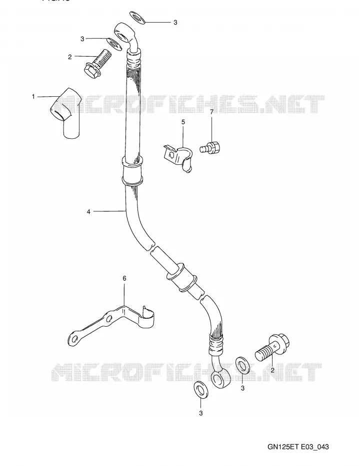 REMSLANG Suzuki MOTO 125 GN 1992  GN125EN(E3)