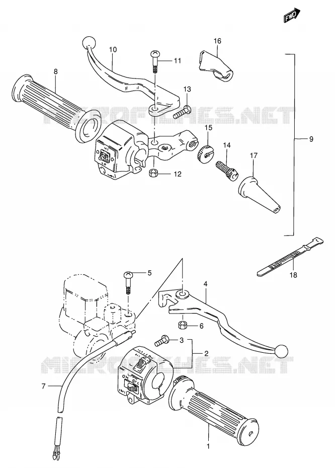 SCHAKELAARS (GS125ESE/EZ/ESD/ESF) Suzuki MOTO 125 GS 1994  GS125ESR(E1)