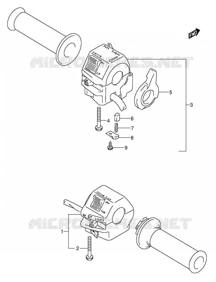SCHAKELAARS (MODELE K) Suzuki MOTO 500 GS-E 1996  GS500ET(E2)