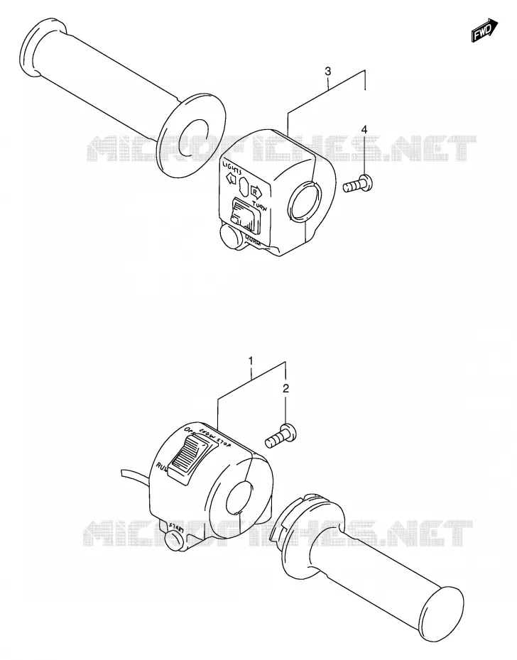 SCHAKELAARS (MODELE T/W/X) Suzuki MOTO 250 GN 2001  GN250K1(E2)