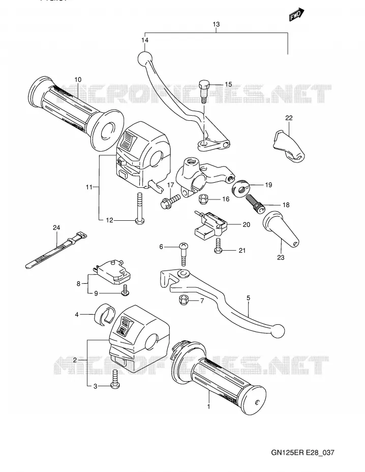 SCHAKELAARS Suzuki MOTO 125 GN 1993  GN125EP(E28)